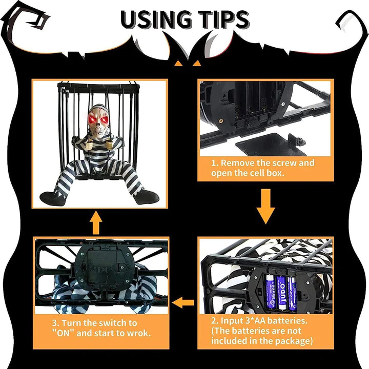 👻🎃Early Halloween Sale☠️ - Glowing Motion Skeleton Prisoner
