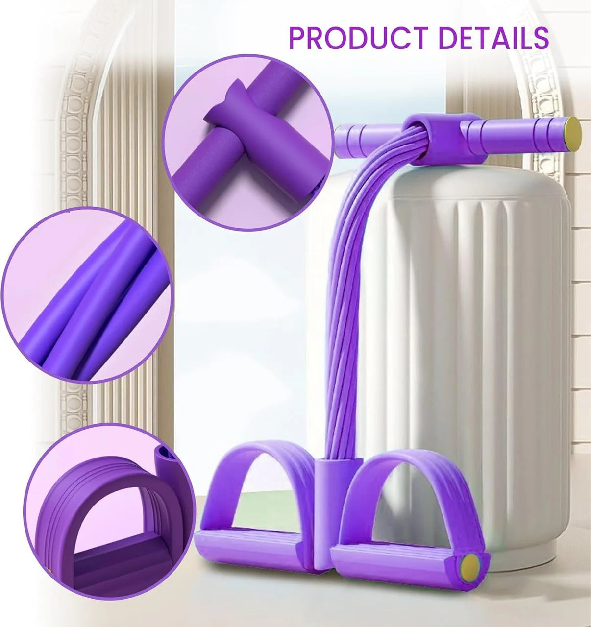 8-Tube Pedal Resistance Band | Your At-Home Full-Body Workout Solution