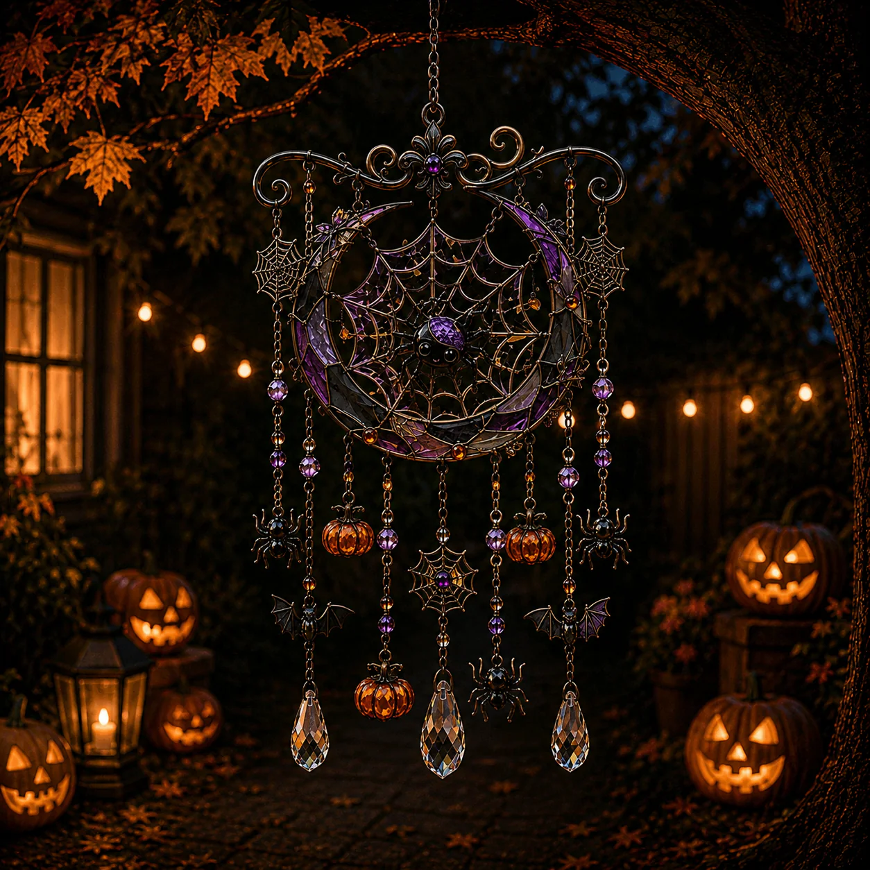 Halloween-Themed Crystal Wind Chime