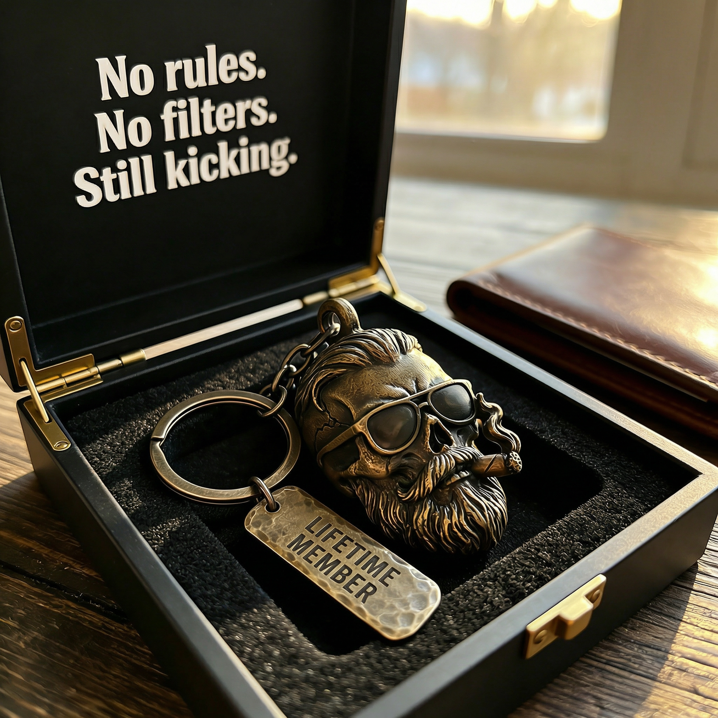🔥🎁2026 Father's Day Gifts 50% Off - 💀 Old F*ckers Club Lifetime Member Keychain– No Rules. No Filters. Still Kicking.