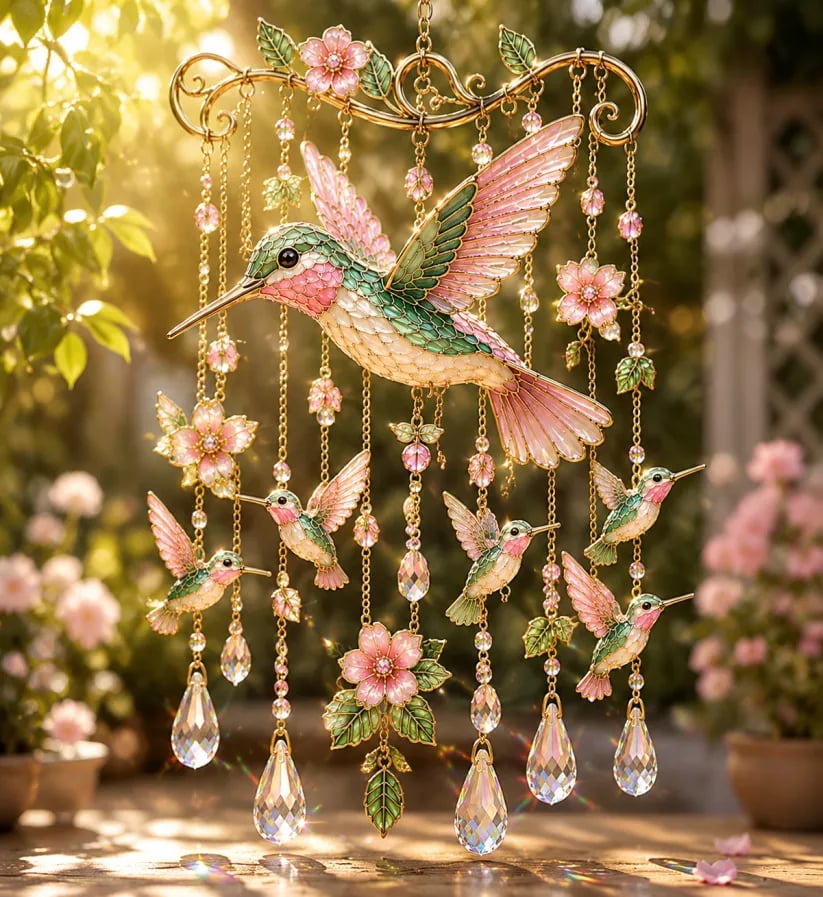 🐦🐦🎐Last Day 49% OFF - 🐦🎐Graceful Hummingbird Wind Chime