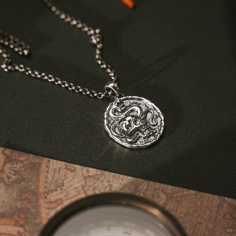 Memento Mori Talisman Medallion - Helps Pair Veterans With A Service Dog Or Shelter Dog