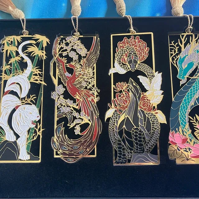 (🔥Hot Sale-49% OFF) Four Guardians Metal Bookmark Box Set