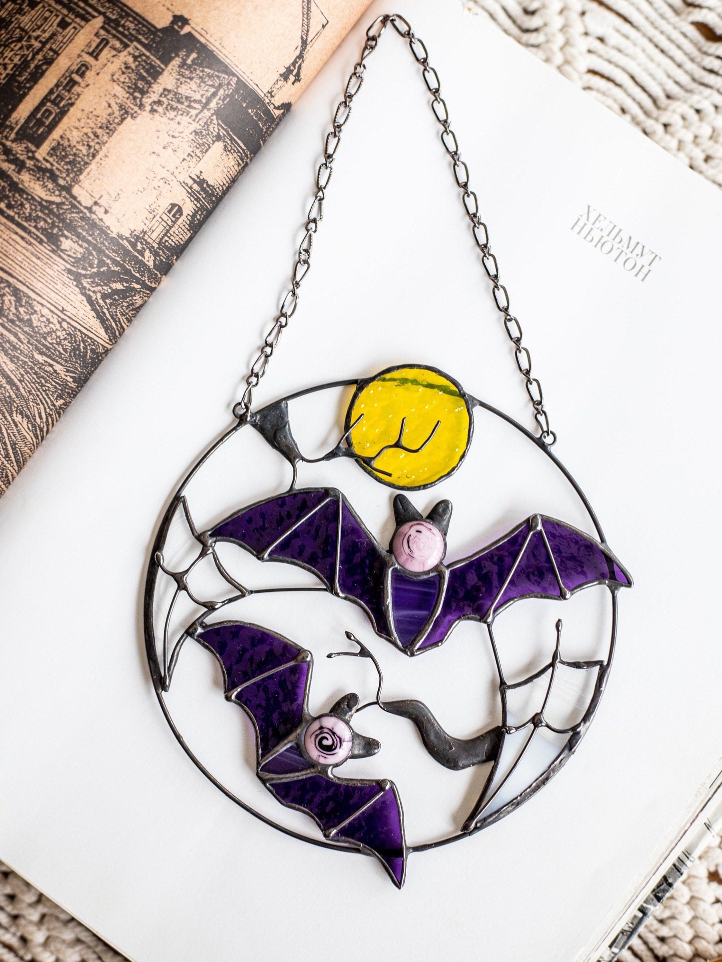 🔥Buy 2 Free Shipping🔥- 🦇Gothic Bat Moon Suncatcher