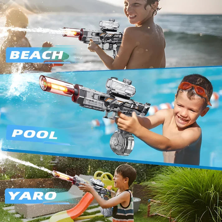 Ultimate Battle Powerful Electric Water Gun, Automatic Squirt Gun with Glowing Muzzle