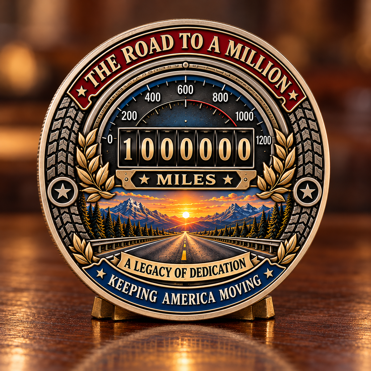 π Truck Driver Mileage Milestone Commemorative Challenge Coin Collection