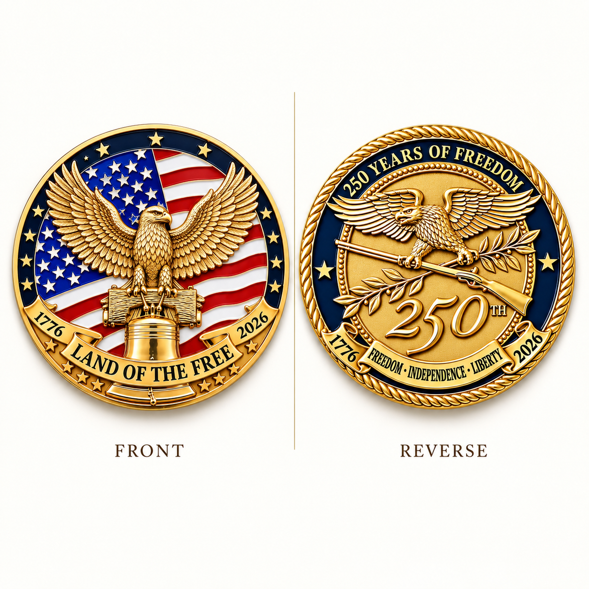 ππΊπΈ Limited Edition!π₯π₯1776β2026 250 Years of Freedom Commemorative Coin
