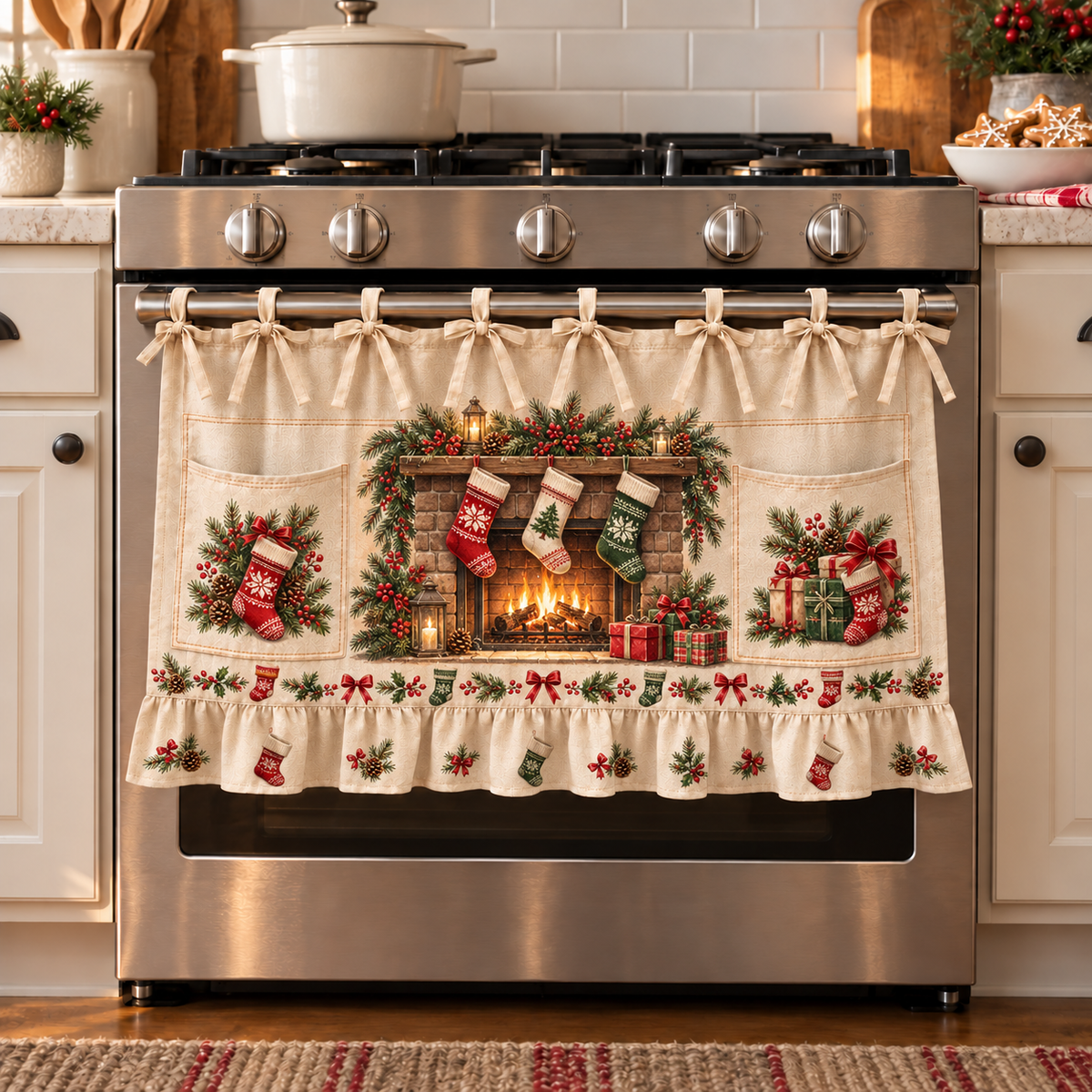 π Christmas Tie-On Pocket Curtain Collection