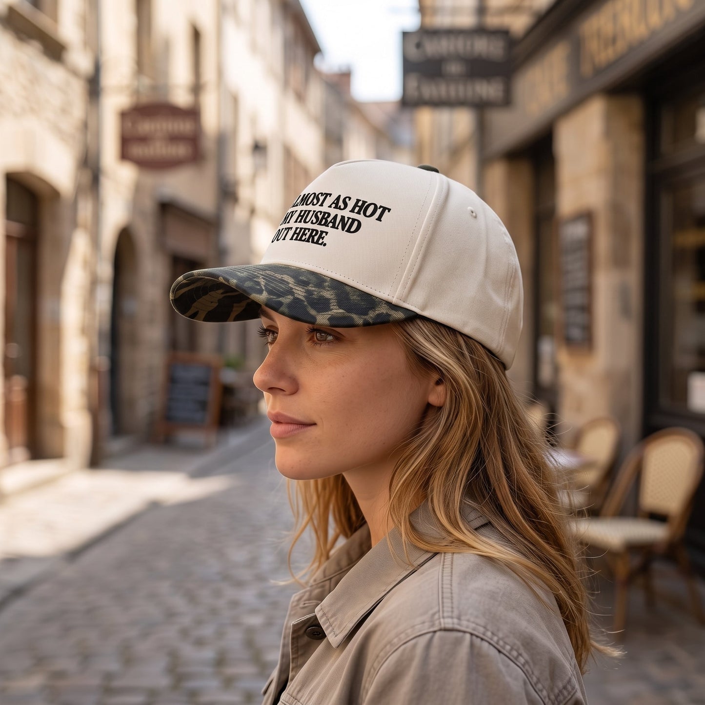 Funny "Almost As Hot As My Husband" Embroidered Hat