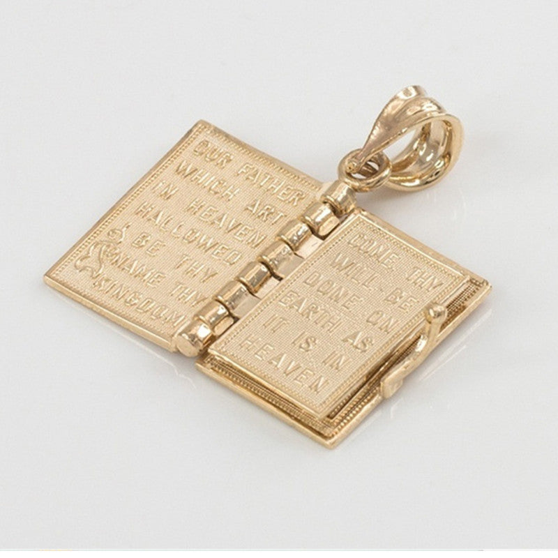 📖Openable Bible Book Christian Necklace