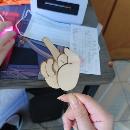 ✨Hot Sale 49% OFF--🤣Funny Wooden Finger Brooch