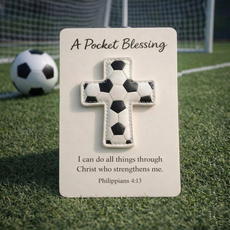 Personalized Sports Cross Pocket Blessing