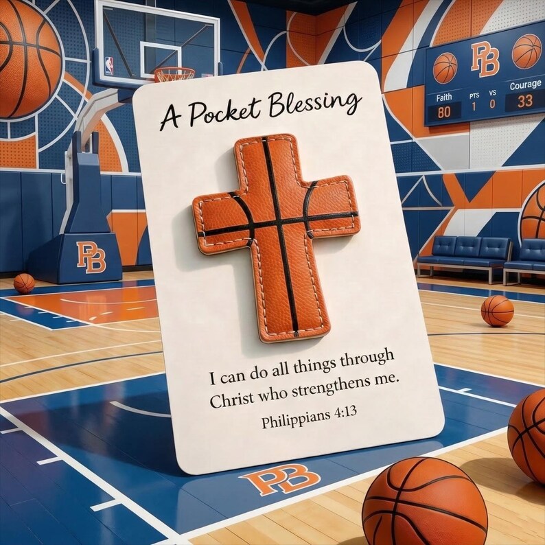 Personalized Sports Cross Pocket Blessing