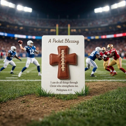 Personalized Sports Cross Pocket Blessing