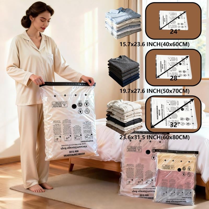 Cordless Travel Vacuum Storage Compression Bag Set – 15-Pack in 3 Sizes – USB Rechargeable Handheld Pump