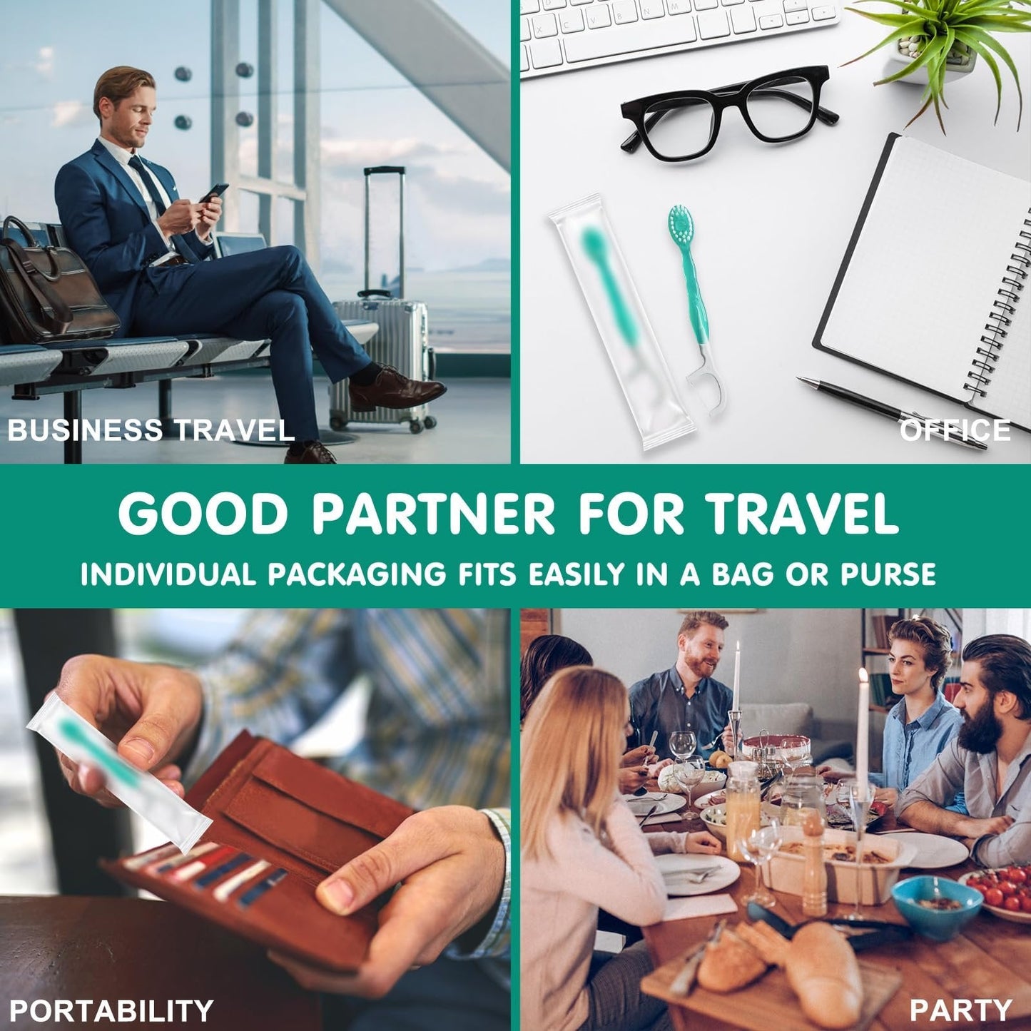 5-in-1 Disposable Travel Toothbrush