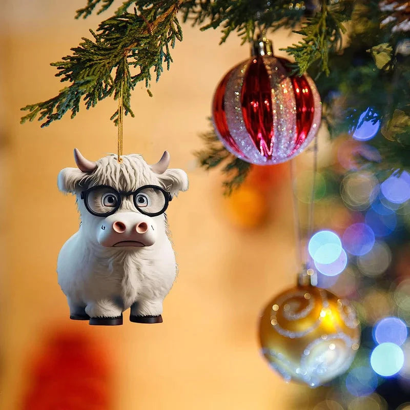 🎅 Christmas Hot Sale-🐮Cartoon Cow Decorative Ornament🐮