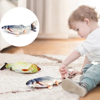 🐟🐠🐬 Electric Moving Fish Interactive Plush Toys