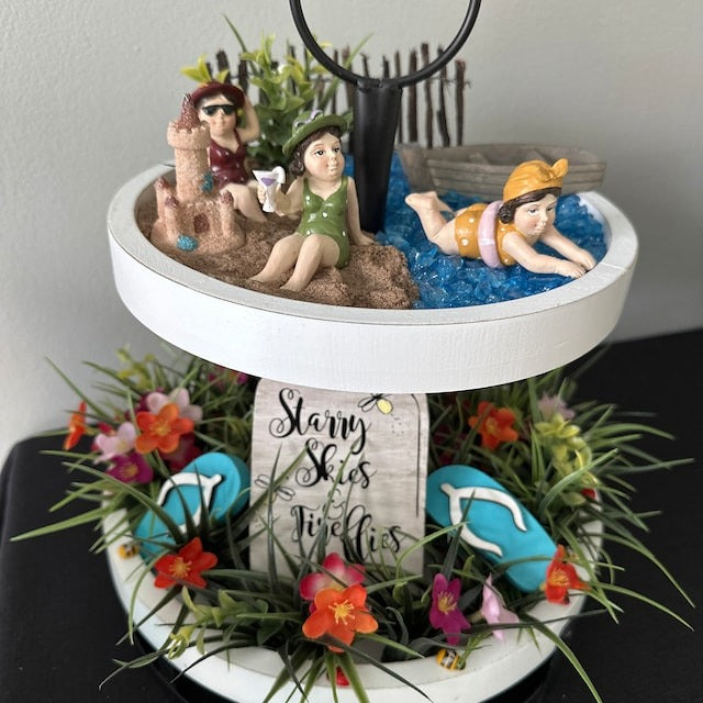 👣Flip Flops Mini Wooden Table Deco