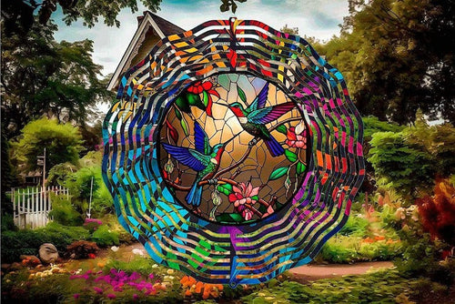 ✨ Stained Glass Wind Spinner