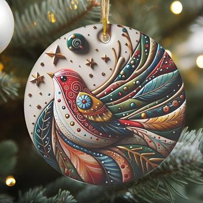 🎅CHRISTMAS SALE 49% OFF🎄Bird Of Many Colors Ceramic Christmas Ornament🐦