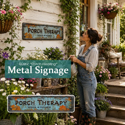 🔥Summer Sale 49% OFF🔥Country-style "Porch Healing" Metal Sign