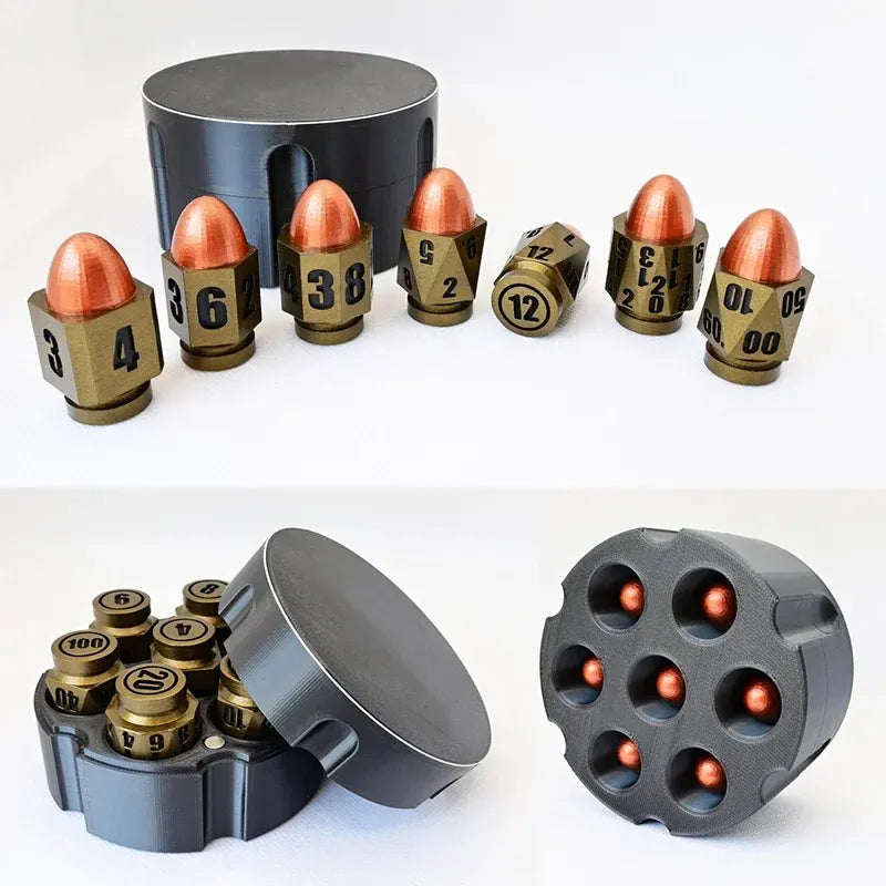 ✨Party Picks Game Essentials-Bullet Shaped Polyhedral Dice Set🎲 (7 PCS)
