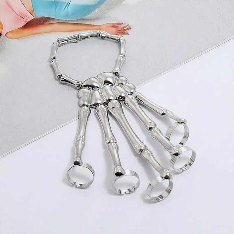 ☠️👻Hand Skull Skeleton Bracelet