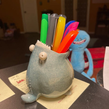 👹 Unique Ceramic Monster Pencil Holder