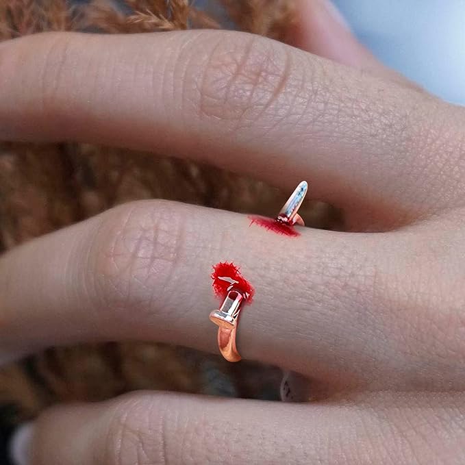 🎃Wacky Halloween Spike Adjustable Open Ring☠