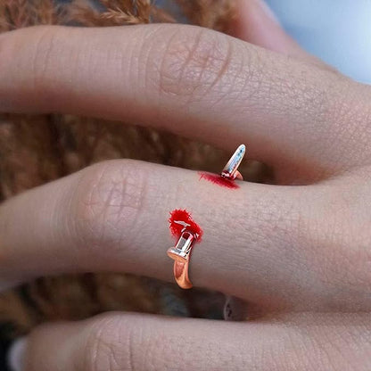 🎃Wacky Halloween Spike Adjustable Open Ring☠