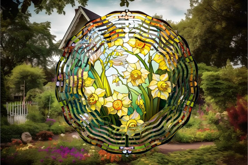 ✨ Stained Glass Wind Spinner