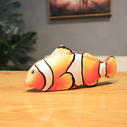 🐟🐠🐬 Electric Moving Fish Interactive Plush Toys