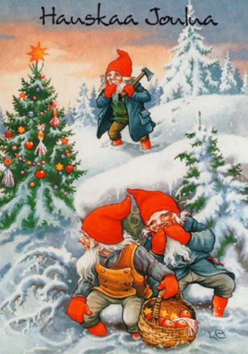 🎅🎁Vintage Christmas Dwarves Postcard Set