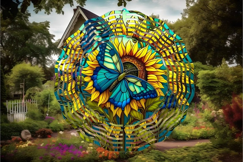 ✨ Stained Glass Wind Spinner