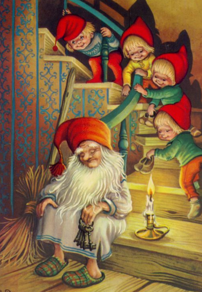 🎅🎁Vintage Christmas Dwarves Postcard Set