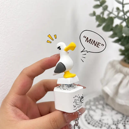🐦 The "MINE!" Seagull Clicker – RGB Mechanical Fidget Keychain