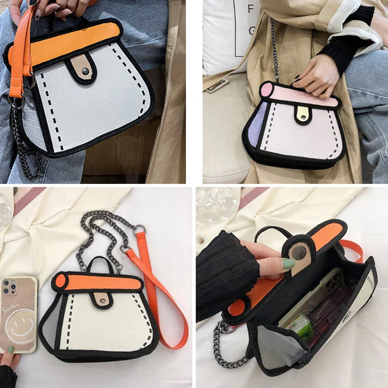 🎅Best Christmas Gift 🎁2D Cartoon Handbag👜