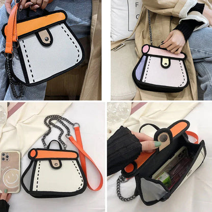 🎅Best Christmas Gift 🎁2D Cartoon Handbag👜