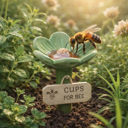 🐝Flower-Shaped Bee Watering Station💧