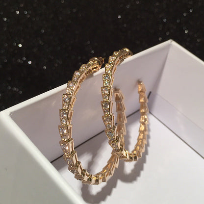 ✨Best Gift🎁Large Hoop | Gold Chain Hoop Earrings