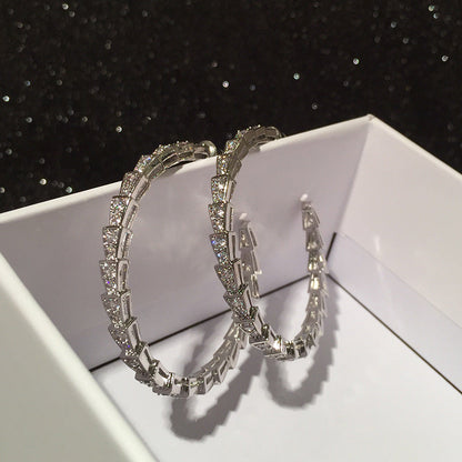 ✨Best Gift🎁Large Hoop | Gold Chain Hoop Earrings