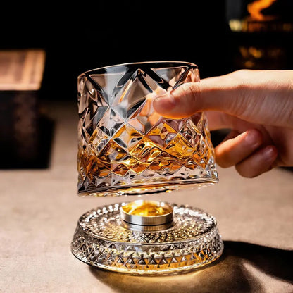 Luxury 360° Spinning Crystal Glass