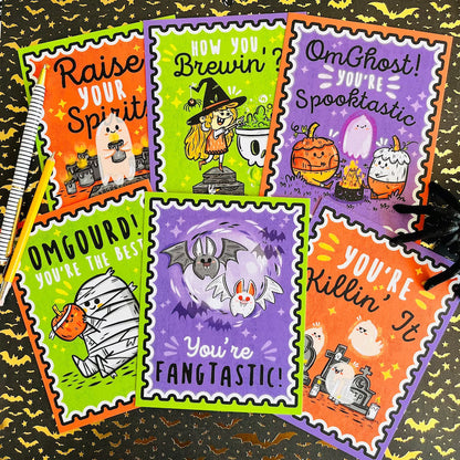 👻Spooky Tidings Postcard Set (6 designs)