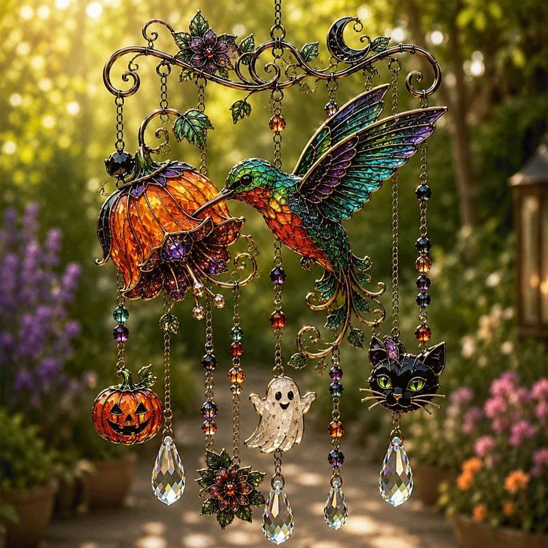 Halloween-Themed Crystal Wind Chime