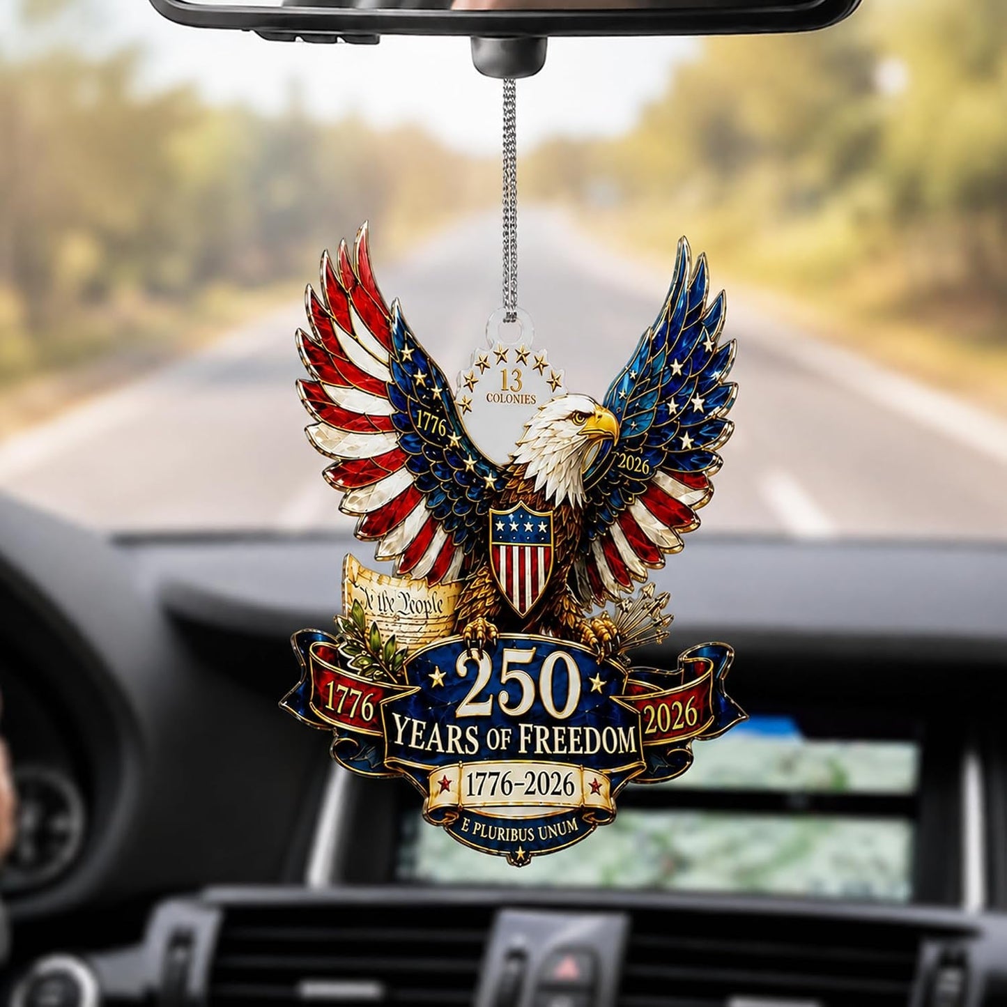 1776–2026 Freedom Eagle Christmas Ornament