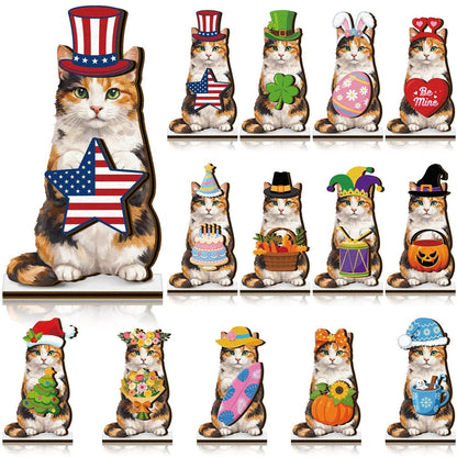 🎁Last Day Promotion 49% OFF🔥Cute Cat/Dog/Golden Retriever Desk Standee – Removable Seasonal Decor