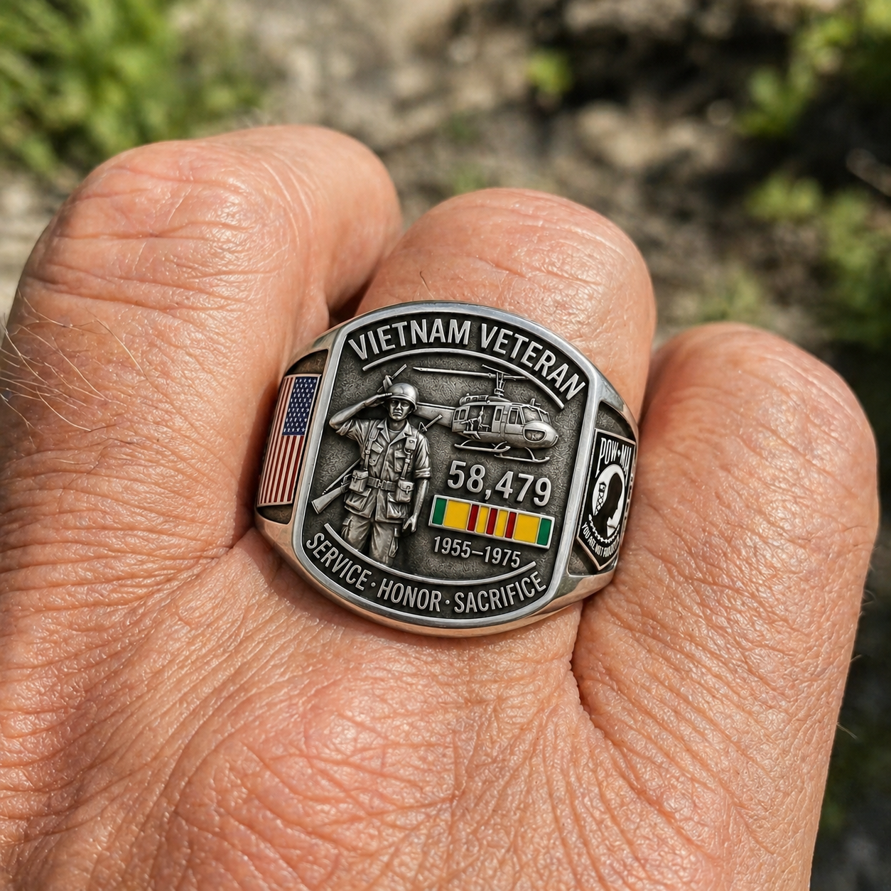 🔥Last Day 49% OFF🔥 Vietnam Veteran Tribute Commemorative Ring