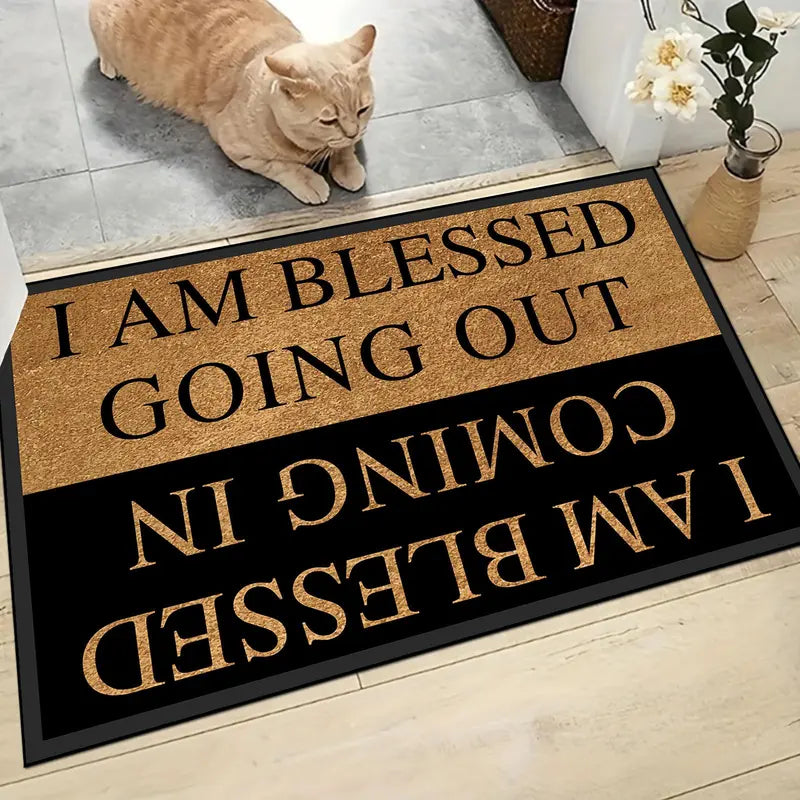 ✨I Am Blessed -  Lettered Front Door Mat