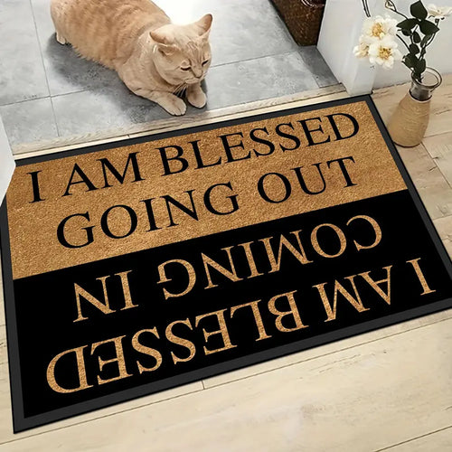 ✨I Am Blessed -  Lettered Front Door Mat